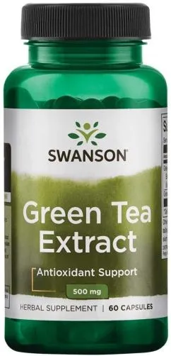 Натуральна добавка Swanson Green Tea Extract 500 мг 60 капсул (100-72-2042954-20)