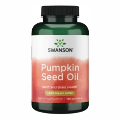 Натуральна добавка Swanson Pumpkin Seed Oil 1,000 мг 100 капсул (100-31-6748154-20)