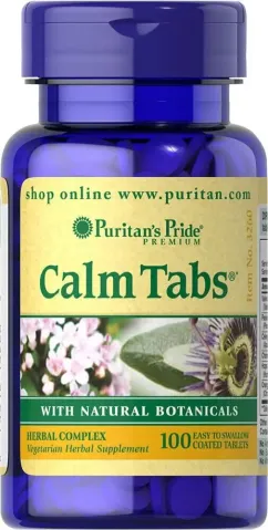 Натуральная добавка Puritan's Pride Calm Tabs Valerian Passion Flower Hops 100 таб (2022-09-0853)