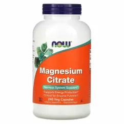 Вітаміни Now Foods Magnesium Citrate 240 капсул (2022-10-1340)