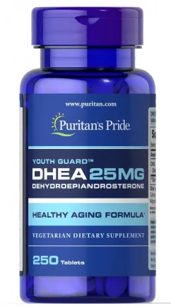 Натуральна добавка Puritan's Pride DHEA 25 мг 250 таб (2022-10-2029)