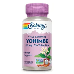 Натуральна добавка Solaray Guaranteed Potency Yohimbe Bark Extract 60 капсул (2022-10-2446)