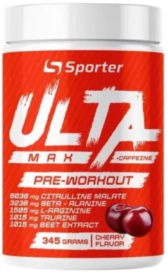 Передтренувальний комплекс Sporter Ulta Max Pre-Workout + сaffeine 370 г вишня (4820249721926)