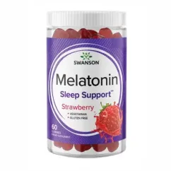 Натуральна добавка Swanson Melatonin Sleep Support Strawberry 60 Gummies (2022-09-1087)
