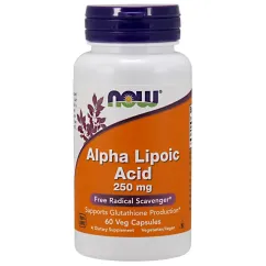 Натуральная добавка Now Foods Alpha Lipoic Acid 250 мг 60 капсул (2022-10-0093)