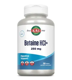 Вітамін KAL Betaine HCl Plus 250 мг 250 таб (2022-10-1007)