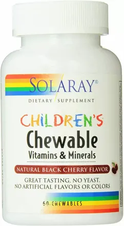 Витамины и минералы Solaray Children's Vitamins & Minerals Chewable 60 капсул Black Cherry (2022-10-1017)