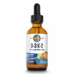 Вітаміни KAL D3 K2 DropIns 125 мкг 2 oz Citrus (2022-10-0998)