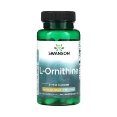 Аминокислота Swanson L-Ornithine 500 мг 60 капсул (100-61-9375788-20)