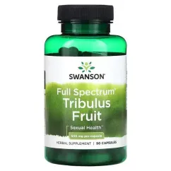 Стимулятор тестостерону Swanson Tribulus Fruit 500 мг 90 капсул (100-73-7061514-20)
