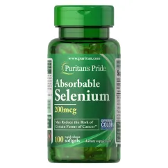 Вітаміни Puritan's Pride Absorbable Selenium 200 мкг 100 капсул (100-69-5744440-20)