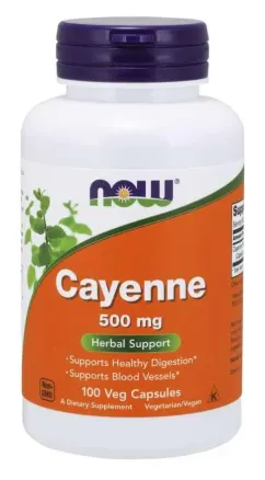 Натуральна добавка Now Foods Cayenne 500 мг 100 капсул (2022-10-2636)