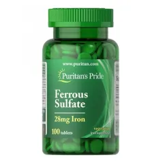 Витамины Puritan's Pride Iron Ferrous Sulfate 28 мг 100 таб (19953)
