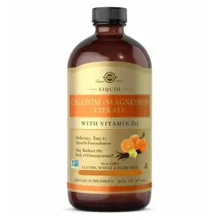Вітаміни Solgar Magnesium Citrate with Vitamin D3 Orange Vanilla 16 Ounces (2022-10-0749)
