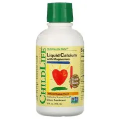 Витамины ChildLife Calcium with Magnesium Liquid 473 мл Orange (2022-10-1310)