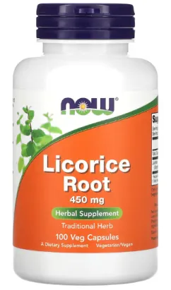 Натуральная добавка Now Foods Licorice Root 450 мг 100 капсул (2022-10-1363)