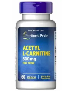 Жиросжигатель Puritan's Pride Acetyl L-Carnitine 500 мг 60 капсул (100-10-9648865-20)