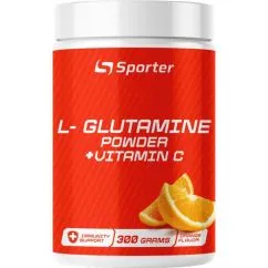 Амінокислота Sporter L - Glutamine + Vitamin C 300 г Orange (4820249721902)