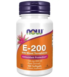 Витамины Now Foods E-200 Mixed Tocopherols 100 капсул (2022-10-0667)