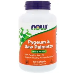 Натуральна добавка Now Foods Pygeum & Saw Palmetto 25/80 мг 120 капсул (2022-10-2648)