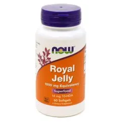 Натуральна добавка Now Foods Royal Jelly 1000 мг 60 капсул (2022-10-2595)