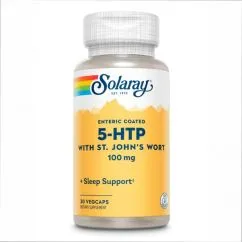 Натуральна добавка Solaray Guaranteed Potency 5-HTP + St. John's 100 мг 30 капсул (2022-10-1018)