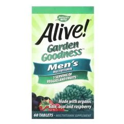 Мультивітаміни Nature's Way Alive Organic Garden Goodness Men 60 таб (2022-10-1042)
