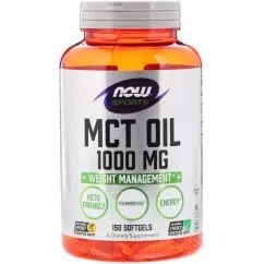 Натуральна добавка Now Foods MCT Oil 1000 мг 150 капсул (2022-10-0072)