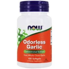 Натуральна добавка Now Foods Odorless Garlic 100 капсул (2022-10-0066)