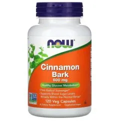 Натуральна добавка Now Foods Cinnamon Bark 600 мг 120 капсул (2022-10-2639)