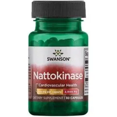 Натуральна добавка Swanson Nattokinase 2,000 Fibrinolytic Units 100 мг 30 капсул (2022-10-0207)