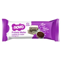Протеїновий батончик Novo Nutrition Protein Wafer bar 12x40 г Cookies Cream (2022-09-0339)