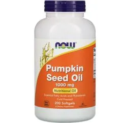 Натуральна добавка Now Foods Pumpkin Seed Oil 1000 мг 200 капсул (2022-10-2386)