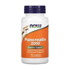 Натуральная добавка Now Foods Pancreatin 2000 100 капсул (2022-10-0085)