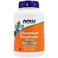 Натуральная добавка Now Foods Chromium Picolinate 200 мкг 250 капсул (100-30-4892555-20)