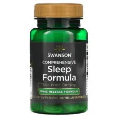 Натуральна добавка Swanson Comprehensive Sleep Formula 30 tri-layer таб (2022-09-0938)