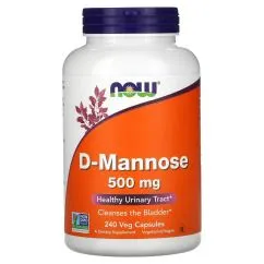 Натуральная добавка Now Foods D-Mannose 500 мг 240 капсул (2022-10-2603)