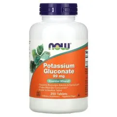 Натуральная добавка Now Foods Potassium Gluconate 99 мг 250 таб (2022-10-0041)