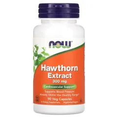 Натуральная добавка Now Foods Hawthorn Extract 300 мг 90 капсул (2022-10-2646)