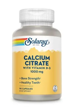 Вітаміни Solaray Calcium w/ D3 Citrate 1000 мг 90 капсул (2022-10-2445)