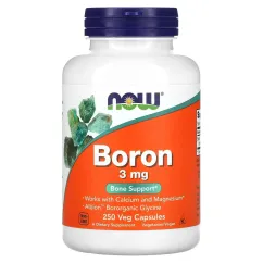 Витамины Now Foods Boron 3 мг 250 капсул (2022-10-2582)