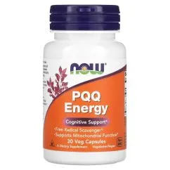 Натуральная добавка Now Foods PQQ Energy 20 мг 30 капсул (2022-10-0403)