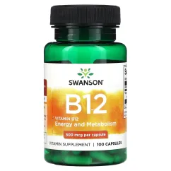 Вітамін B12 Swanson 500 мкг 100 капсул (100-48-9928787-20)