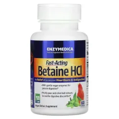 Витамин Enzymedica Betaine HCI 600 мг 60 капсул (2022-10-2941)
