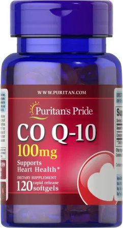 Витамины Puritan's Pride Q-SORB™ Co Q-10 100 мг 120 капсул (24556)
