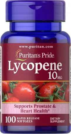 Натуральная добавка Puritan's Pride Lycopene 10 мг 100 капсул (100-88-8840578-20)