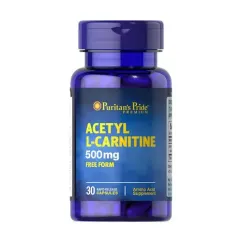 Жиросжигатель Puritan's Pride Acetyl L-Carnitine 500 мг 30 капсул (2022-09-0852)