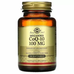 Натуральна добавка Solgar COQ-10 100 мг 60 капсул (2022-10-1522)