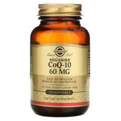 Натуральна добавка Solgar Megasorb CoQ-10 60 мг 120 капсул (2022-10-1523)
