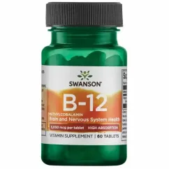 Вітаміни Swanson B-12 5000 мг 60 таб (100-86-0987567-20)